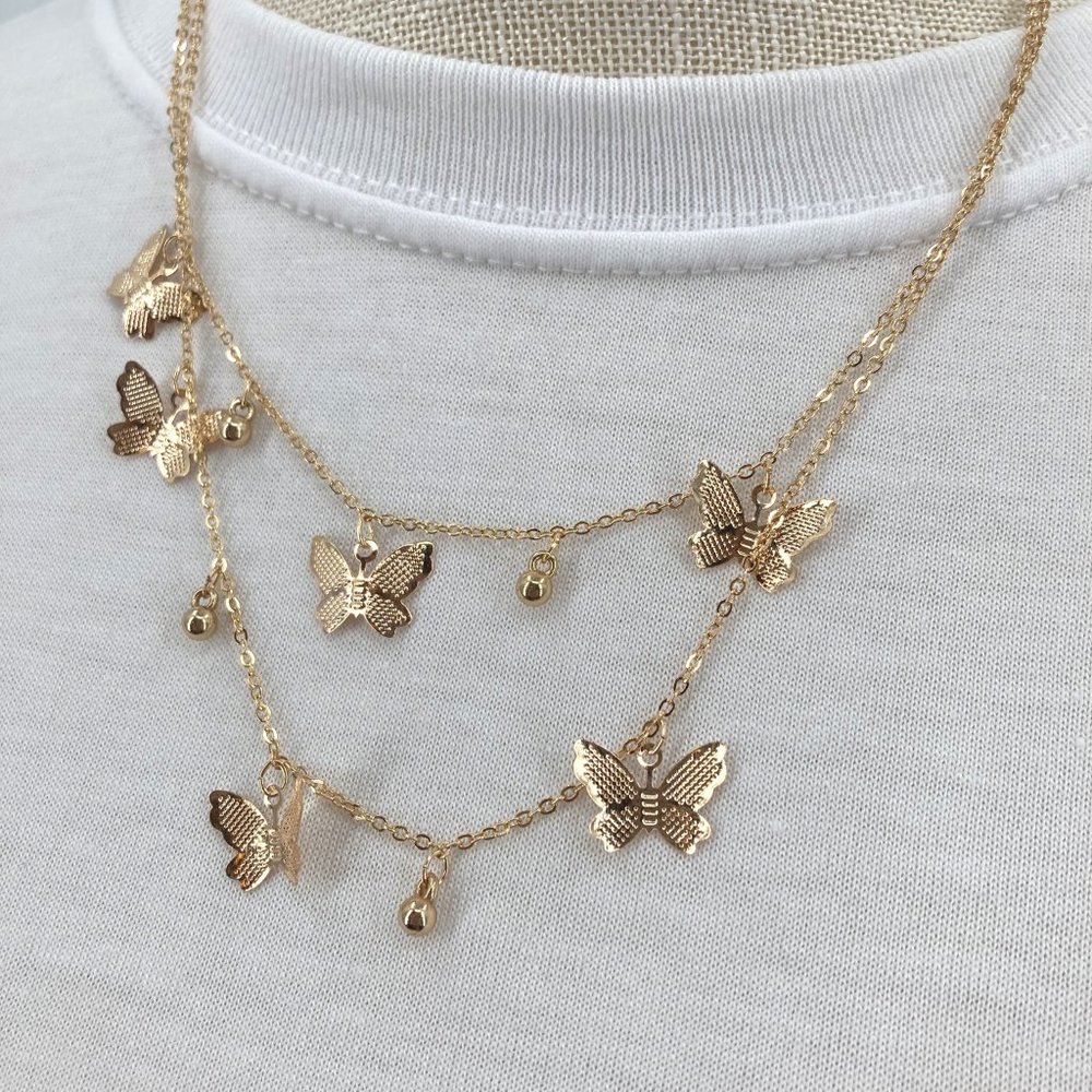 Butterfly Layered Necklace